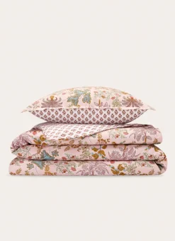 HOUSSE DE COUETTE EN PERCALE GRANADA ROSE BLUSH