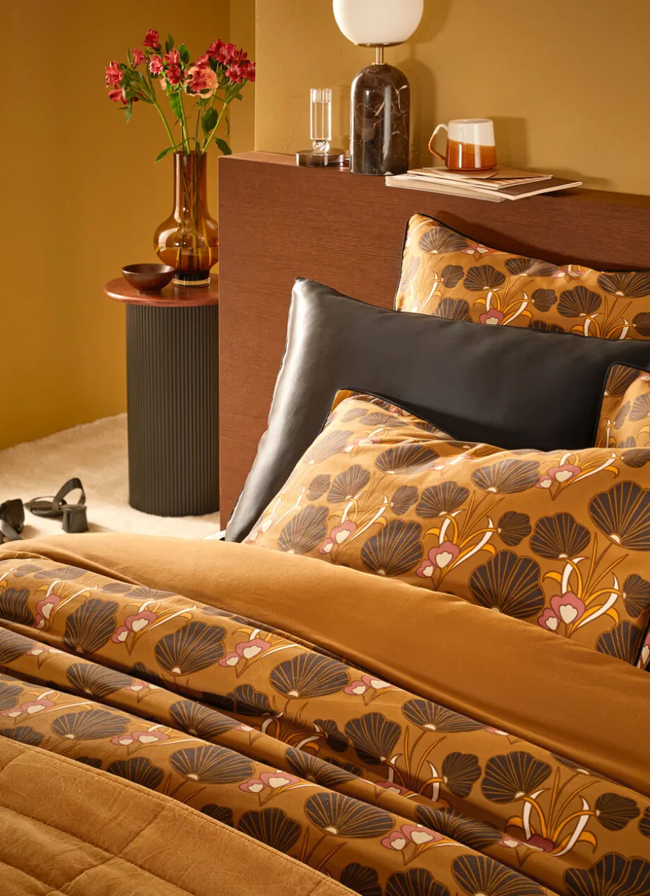 HOUSSE DE COUETTE EN SATIN DE COTON ALVAR OCRE