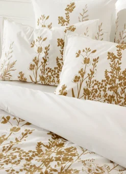HOUSSE DE COUETTE À MOTIF FLORAL EN PERCALE GALET