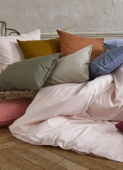 HOUSSE DE COUETTE UNIE EN COTON LAVÉ BIO ECRU