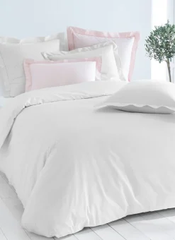 HOUSSE DE COUETTE UNIE EN COTON BLANC