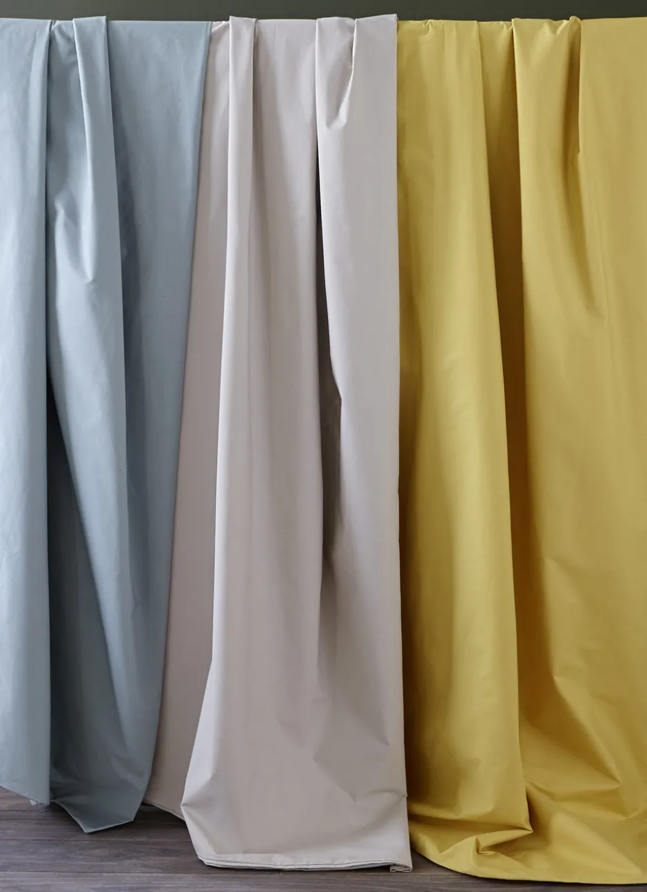 HOUSSE DE COUETTE UNIE EN PERCALE DE COTON SABLE