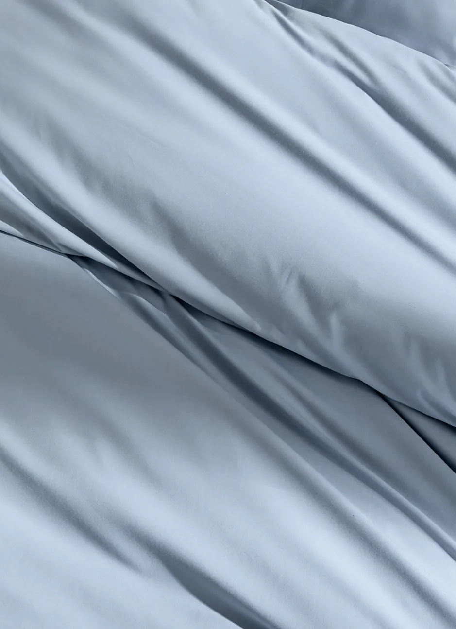 HOUSSE DE COUETTE UNIE EN PERCALE DE COTON ORAGE