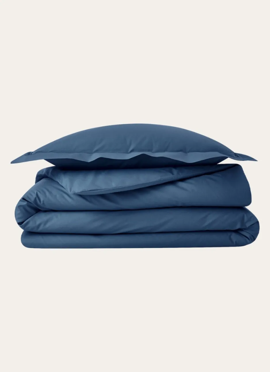 HOUSSE DE COUETTE UNIE EN PERCALE DE COTON JEAN