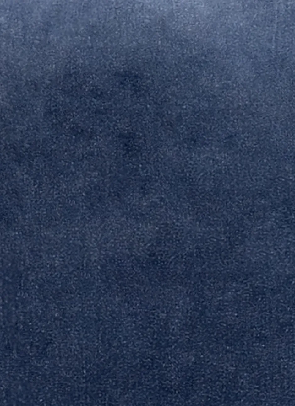 HOUSSE DE COUSSIN EN VELOURS AVEC DOS CHAMBRAY BLEU INDIGO