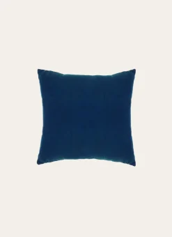 HOUSSE DE COUSSIN EN VELOURS AVEC DOS CHAMBRAY SAPHIR