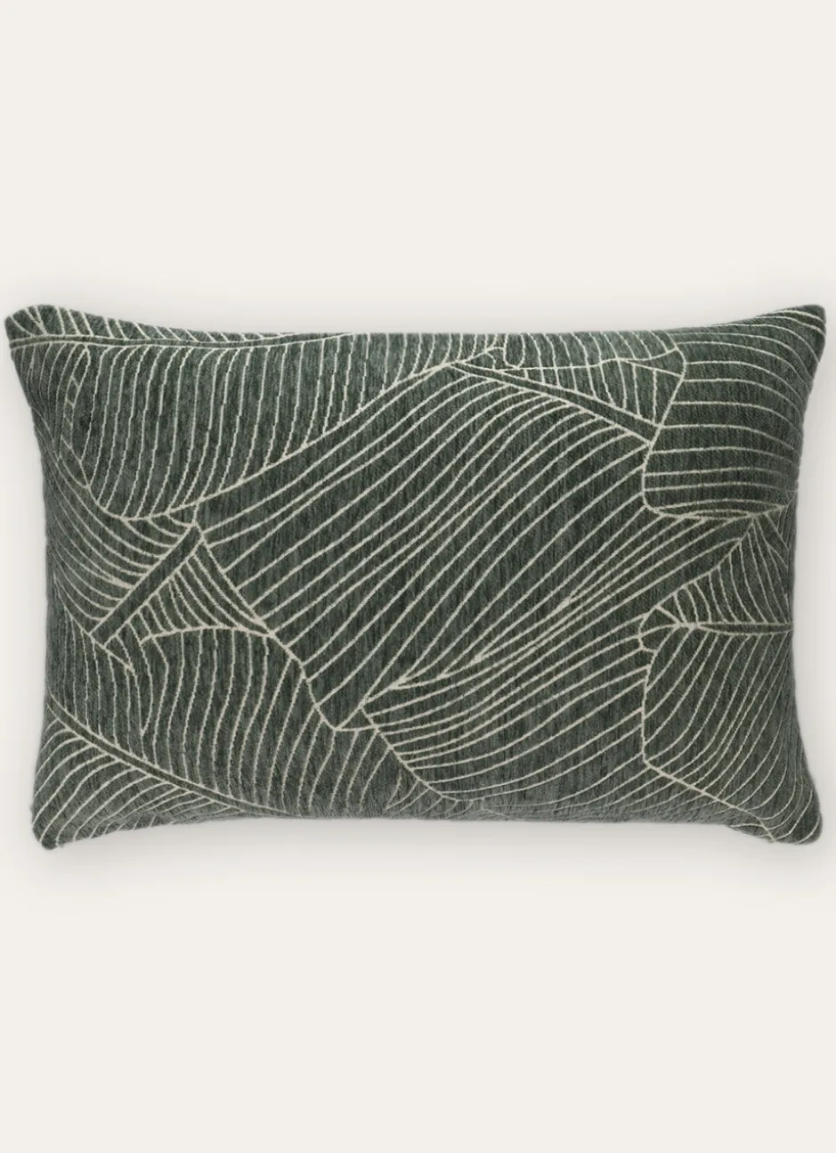 HOUSSE DE COUSSIN JACQUARD CHENILLE vert