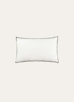 HOUSSE DE COUSSIN RECTANGULAIRE EN LIN BLANC