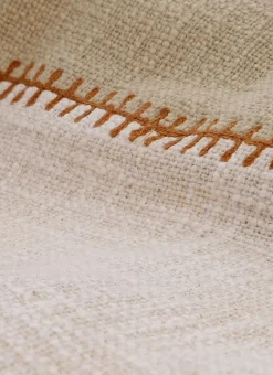 HOUSSE DE COUSSIN TEXTURÉE BRODÉE BEIGE