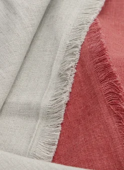 HOUSSE DE COUSSIN TEXTURÉE À MINI FRANGE BRIQUE