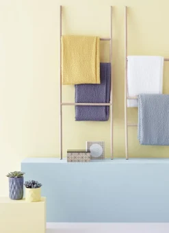 JETÉ DE LIT EN COTON LAVÉ NID D'ABEILLE BLANC