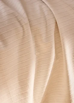 JETÉ DE LIT JACQUARD À RAYURES ECRU