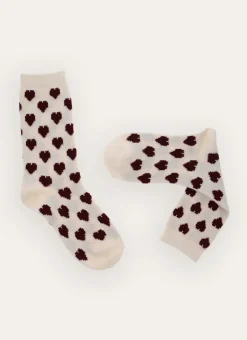 LOT DE 2 PAIRES DE CHAUSSETTES CARRIE ROUGE BORDEAUX