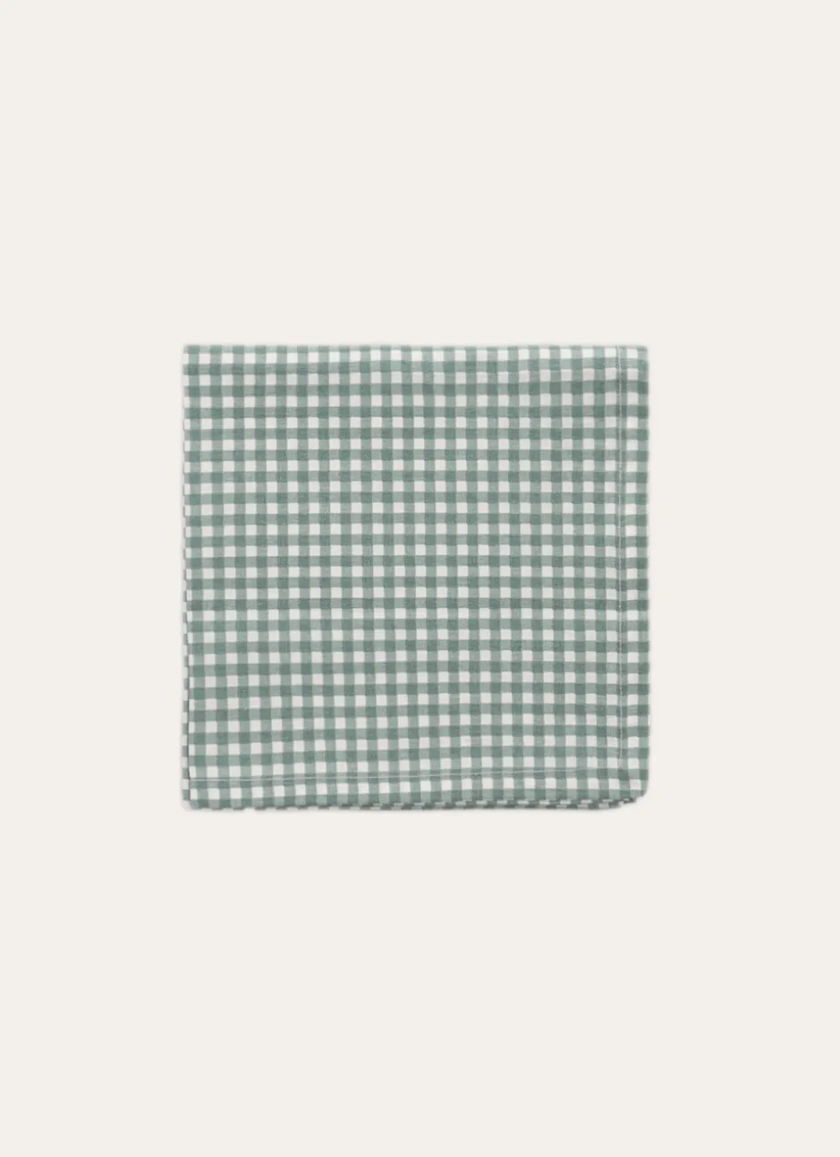 LOT DE 2 SERVIETTES DE TABLE EN COTON VICHY AMANDE