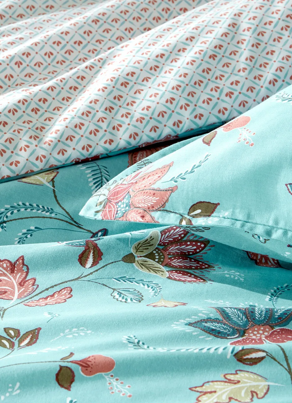 LOT DE 2 TAIES D’OREILLER EN PERCALE JAHAN BLEU