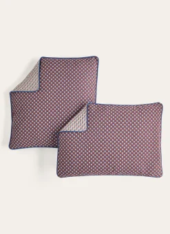 LOT DE 2 TAIES D'OREILLER ERINA INDIGO