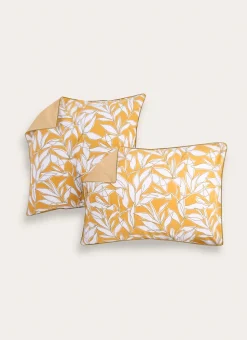 LOT DE 2 TAIES EN PERCALE IMPRIMÉES VÉGÉTAL MAÏS