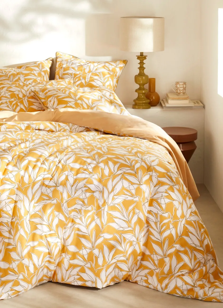 LOT DE 2 TAIES EN PERCALE IMPRIMÉES VÉGÉTAL MAÏS
