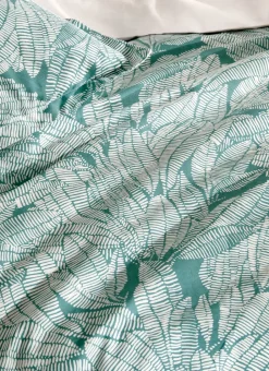 LOT DE 2 TAIES IMPRIMÉES FEUILLES EXOTIQUES LAGON
