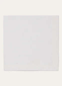 LOT 4 SERVIETTES EN COTON BLANC/BEIGE