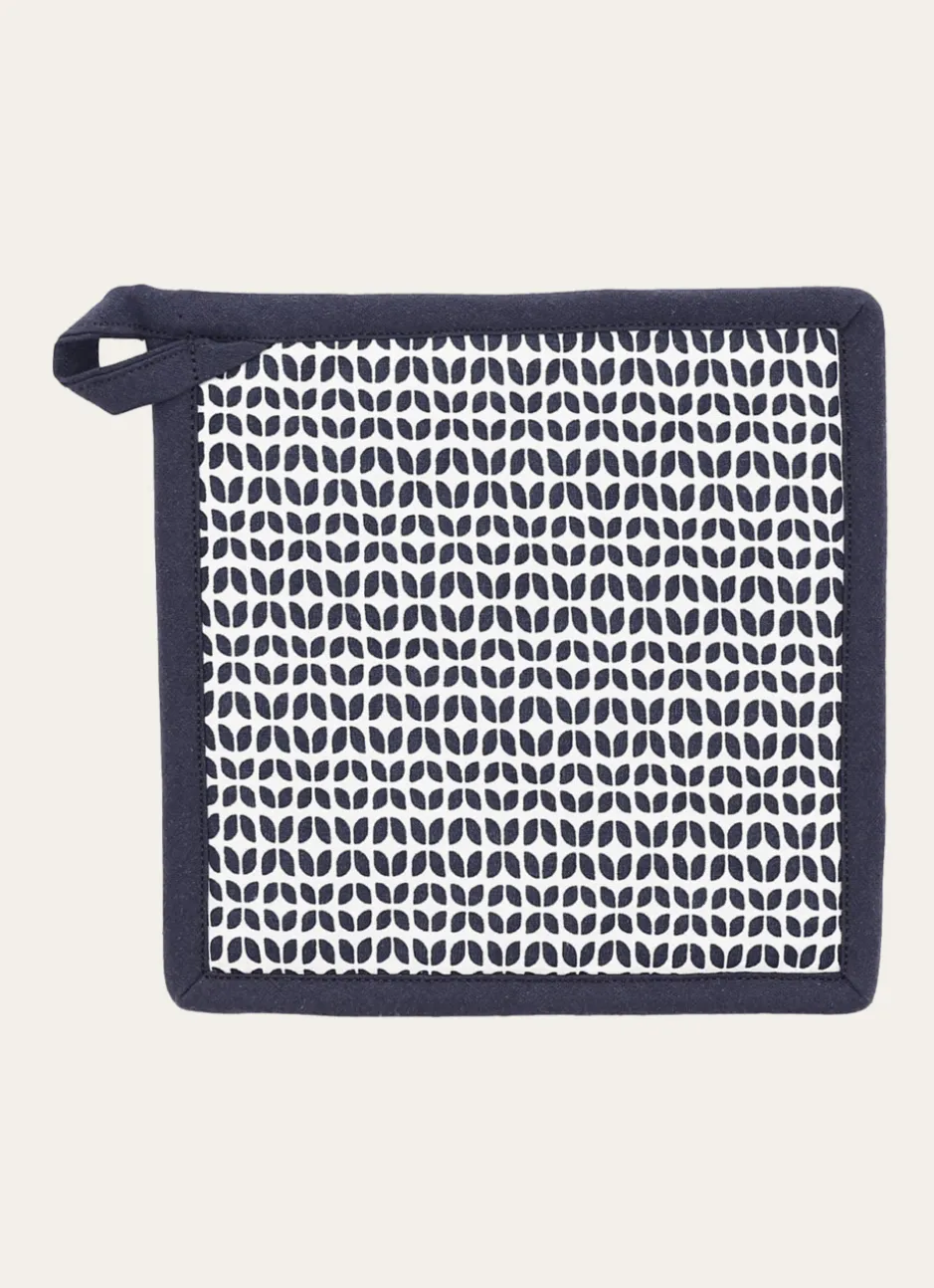 MANIQUE DE CUISINE EN COTON IMPRIMÉ MINI MOTIFS MARINE