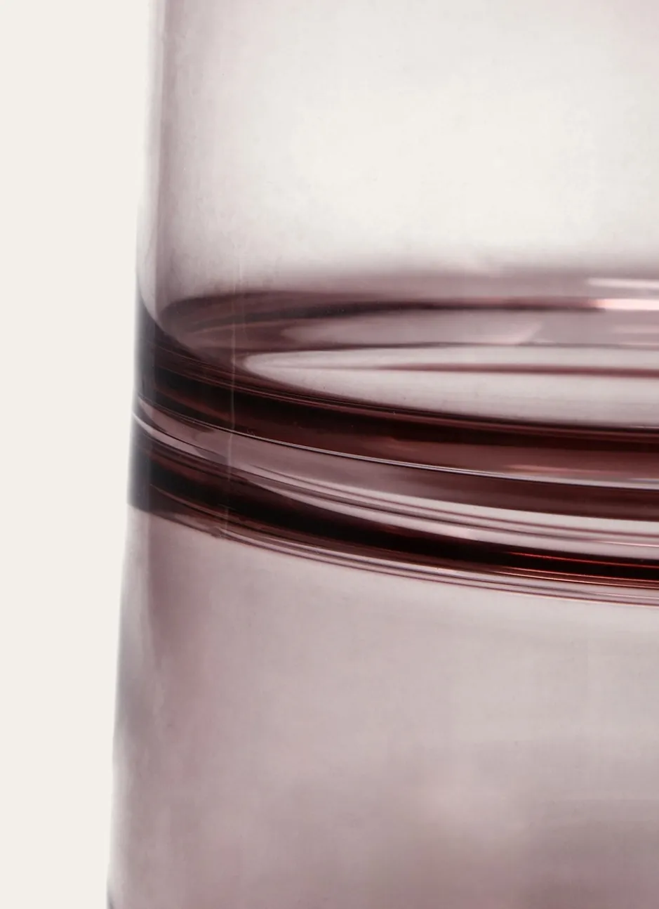 MOYEN VASE EN VERRE RICOCHET ROSE
