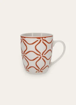 MUG EN PORCELAINE MOTIF ARABESQUE PAPRIKA