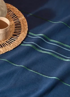 NAPPE BRODÉE CODI BLEU MARINE