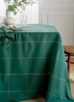 NAPPE À CARREAUX SCINTILLANTS OR ET ARGENT vert