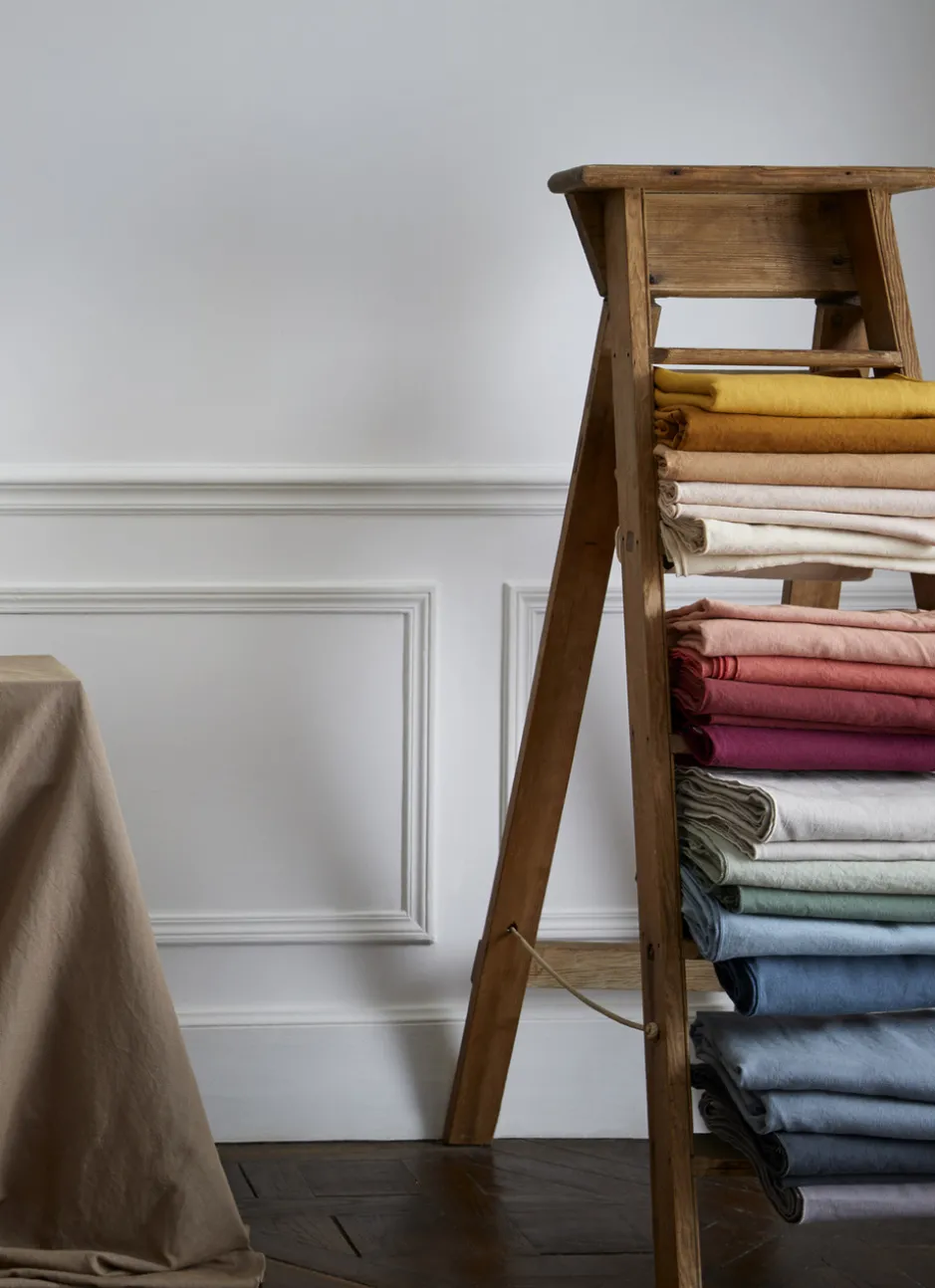 NAPPE COTON ET LIN FINITION BOURDON GRAND FORMAT THYM