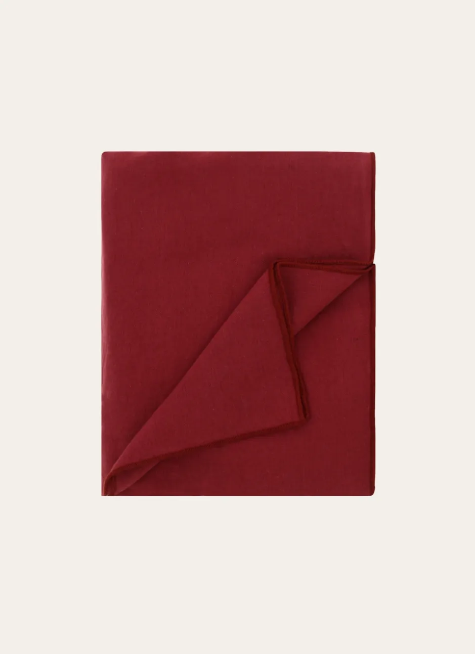 NAPPE COTON LIN FINITION BOURDON BRIQUE