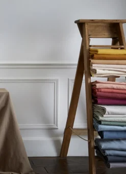 NAPPE COTON LIN FINITION BOURDON ÉCRU / OR