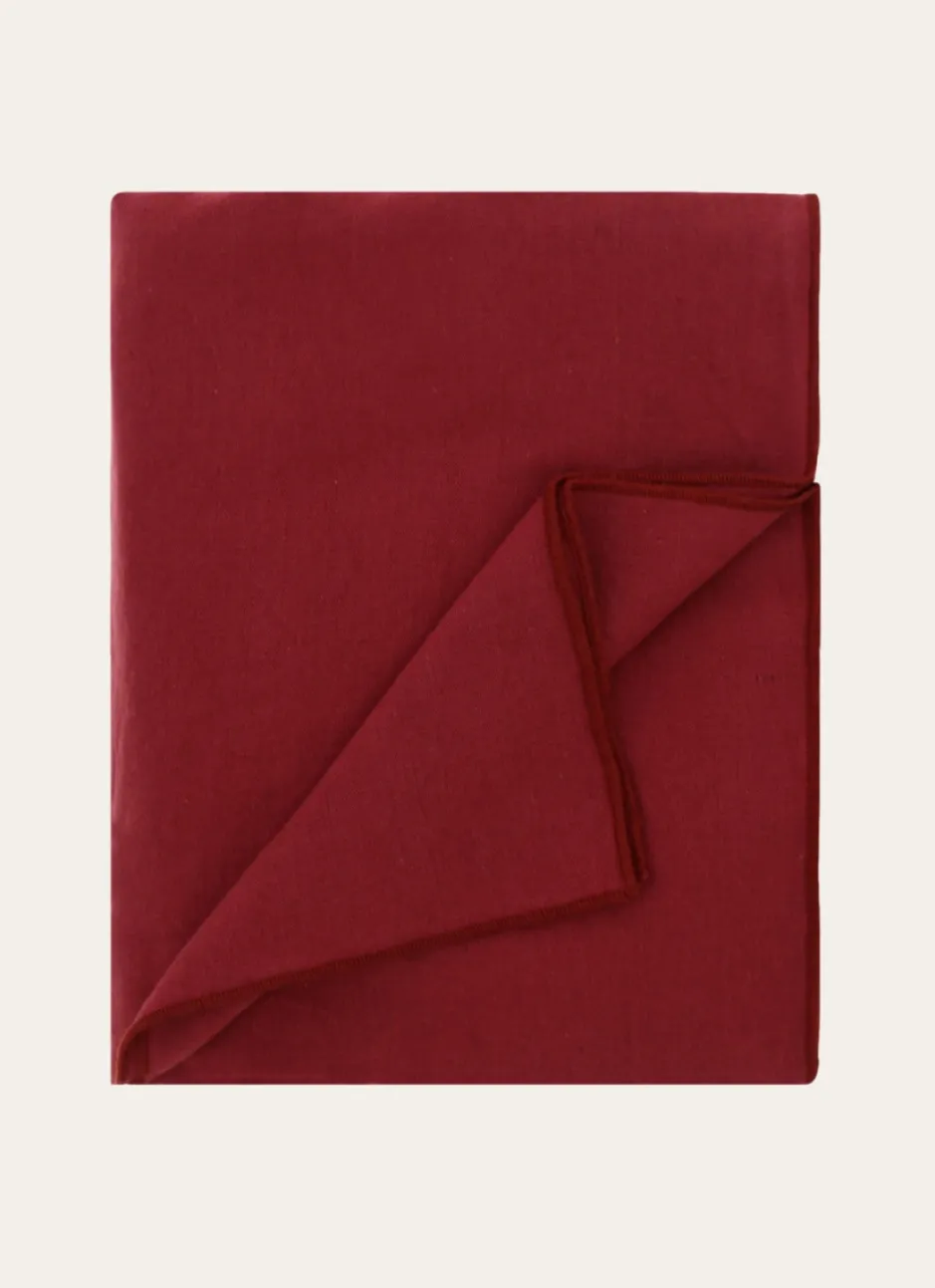 NAPPE COTON LIN FINITION BOURDON MOYEN FORMAT BRIQUE