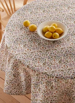 NAPPE EN COTON ENDUIT FLEURS PERSES JAIS MULTICOLORE