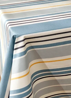 NAPPE EN COTON ENDUIT À RAYURES MULTICOLORES MULTICOLORE/BLEU
