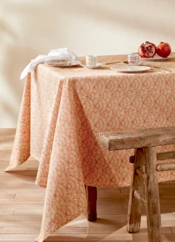 NAPPE EN COTON IMPRIMÉ AVEC ENDUCTION ACRYLIQUE rouge