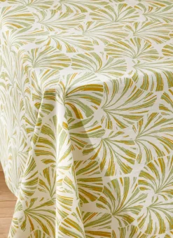 NAPPE EN COTON IMPRIMÉ FEUILLAGE PALMIER MULTICOLORE