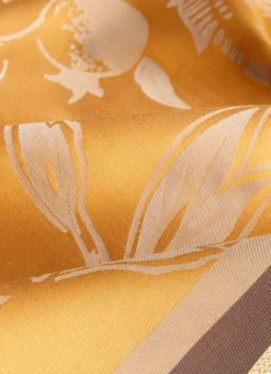 NAPPE EN COTON JACQUARD MOTIF FLORAL INTZ MULTICOLORE/JAUNE