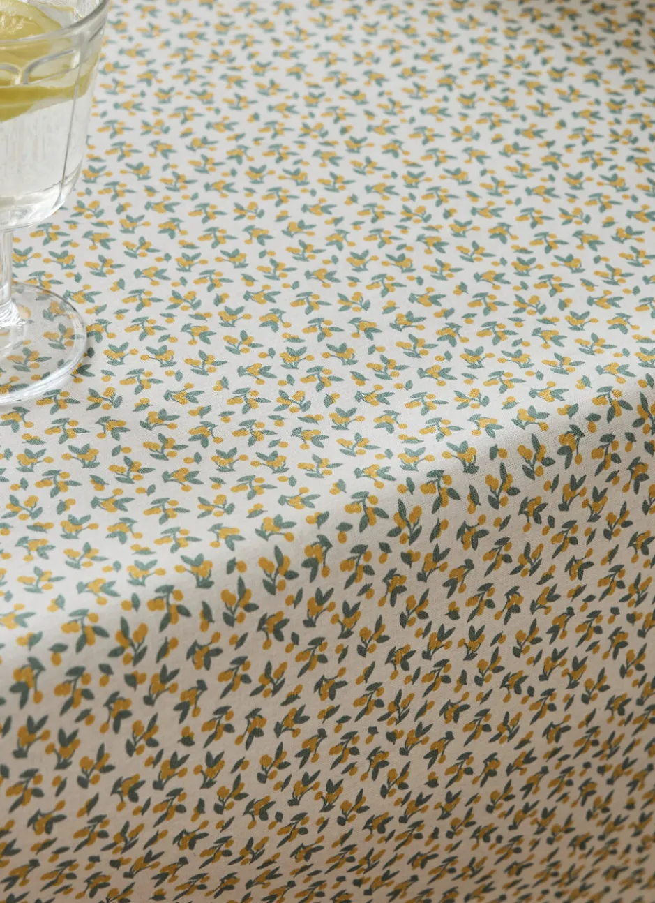 NAPPE ENDUITE EN COTON CERY MULTICOLORE JAUNE