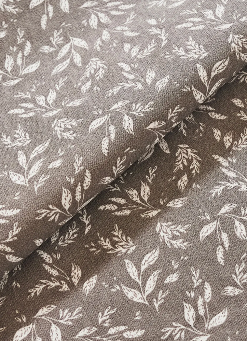 NAPPE ENDUITE À MOTIF VÉGÉTAL GRIS