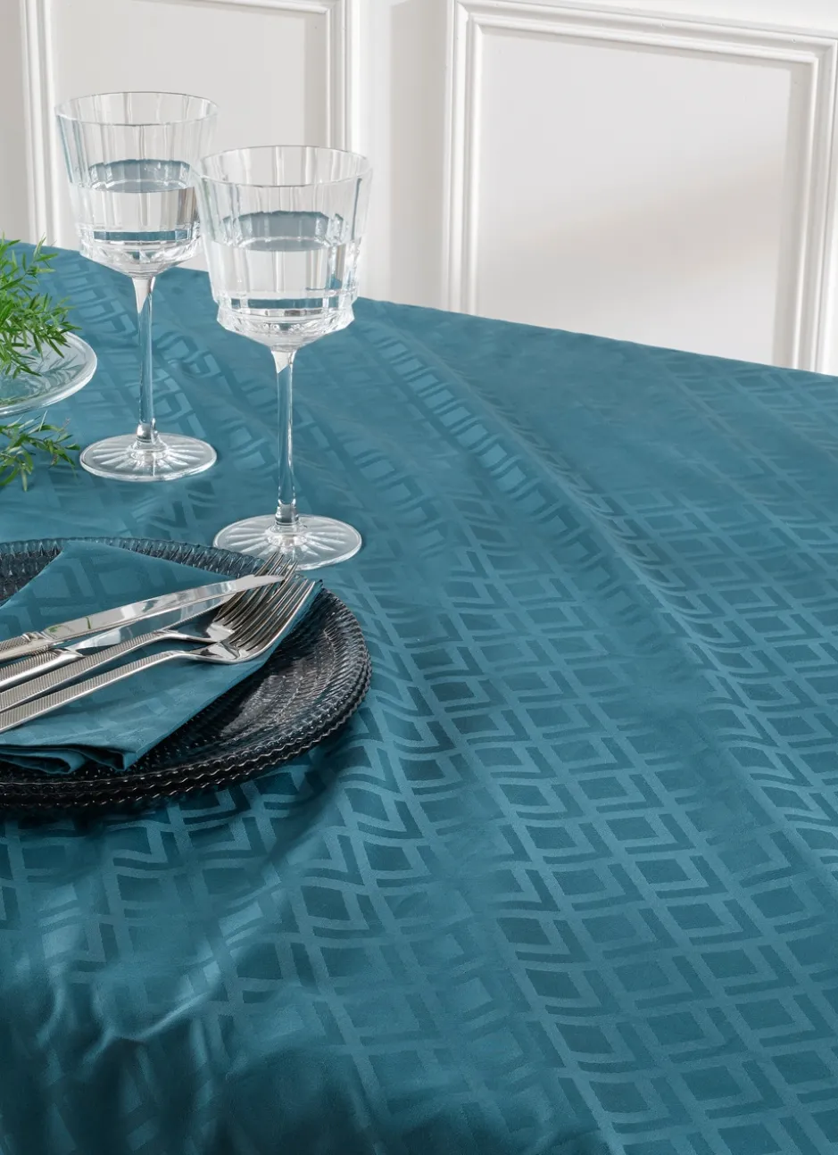 NAPPE EN JACQUARD DE COTON MALACHITE