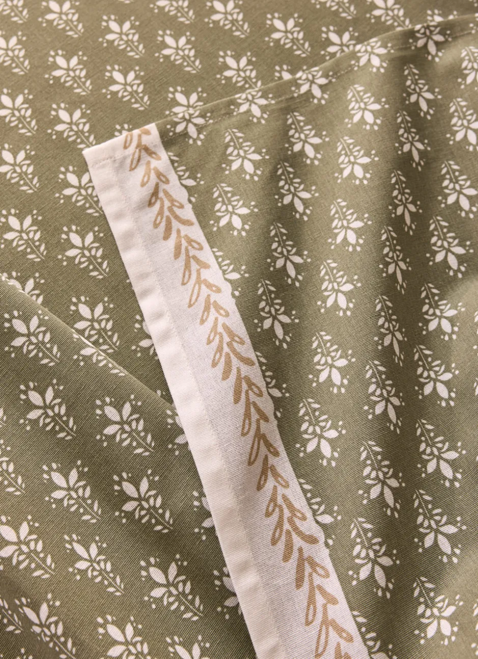 NAPPE IMPRIMÉE AVEC ENCADREMENT À MOTIF vert