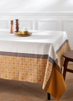 NAPPE JACQUARD EN COTON TISSÉ-TEINT MULTICOLORE