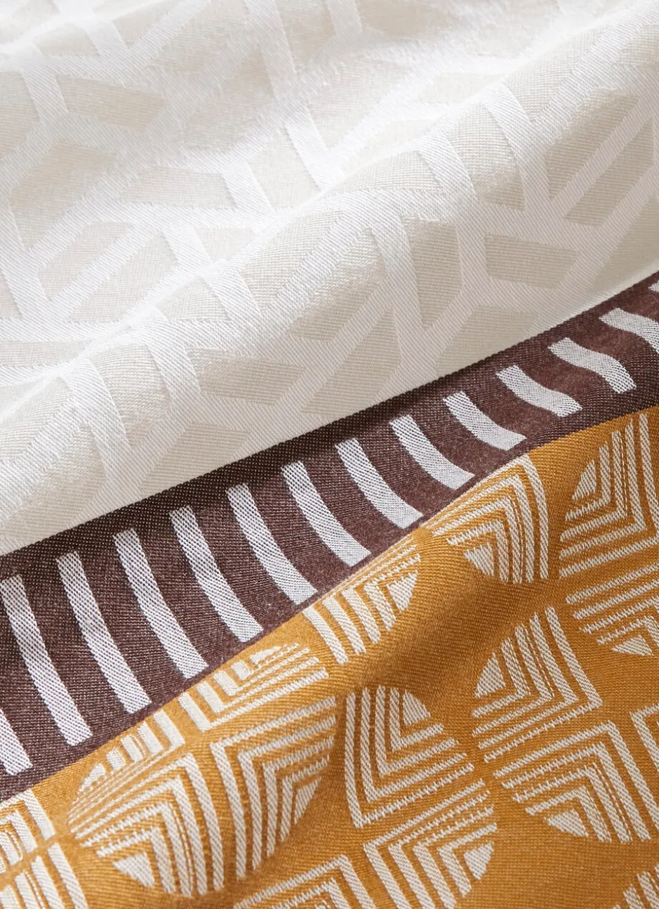 NAPPE JACQUARD EN COTON TISSÉ-TEINT MULTICOLORE