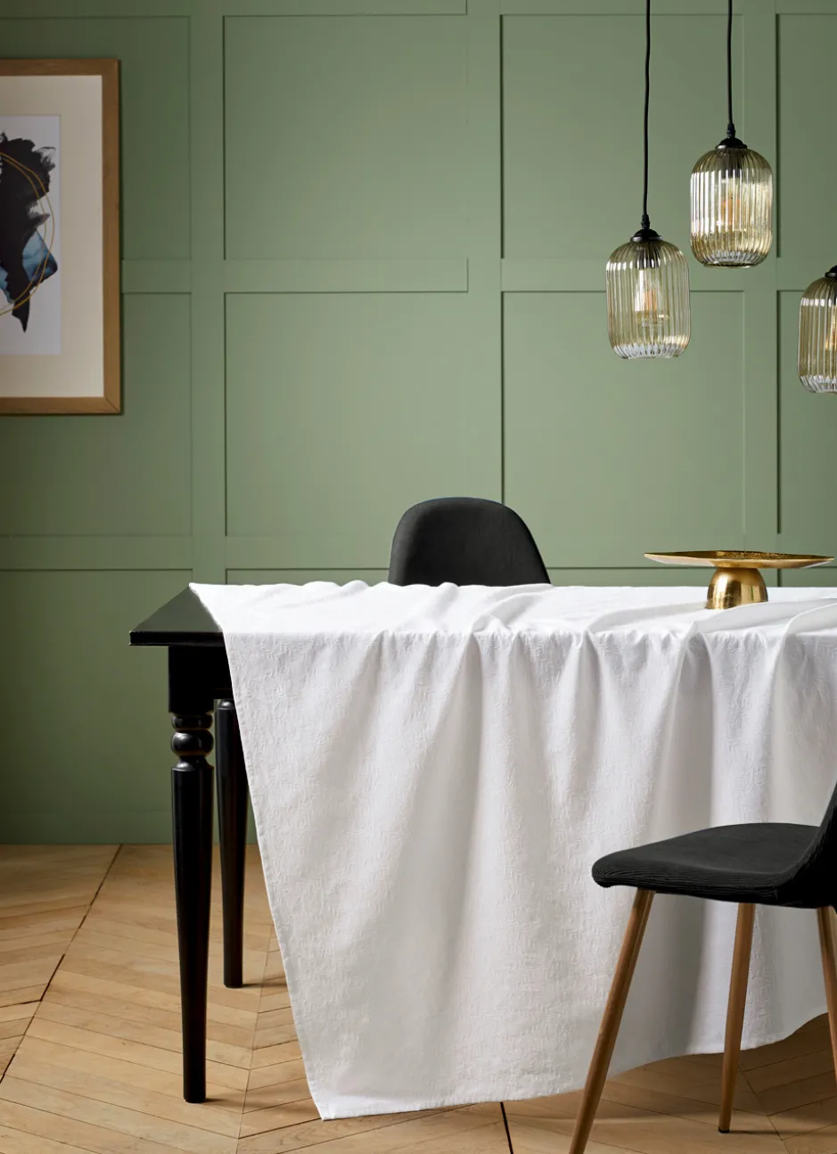 NAPPE JACQUARD FLORAL REJA ÉCRU
