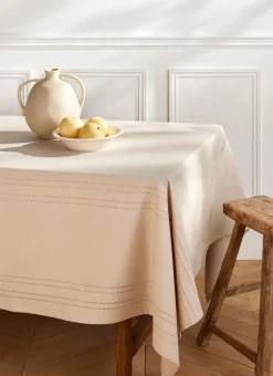 NAPPE RONDE POINÇON NANI GRIS BEIGE