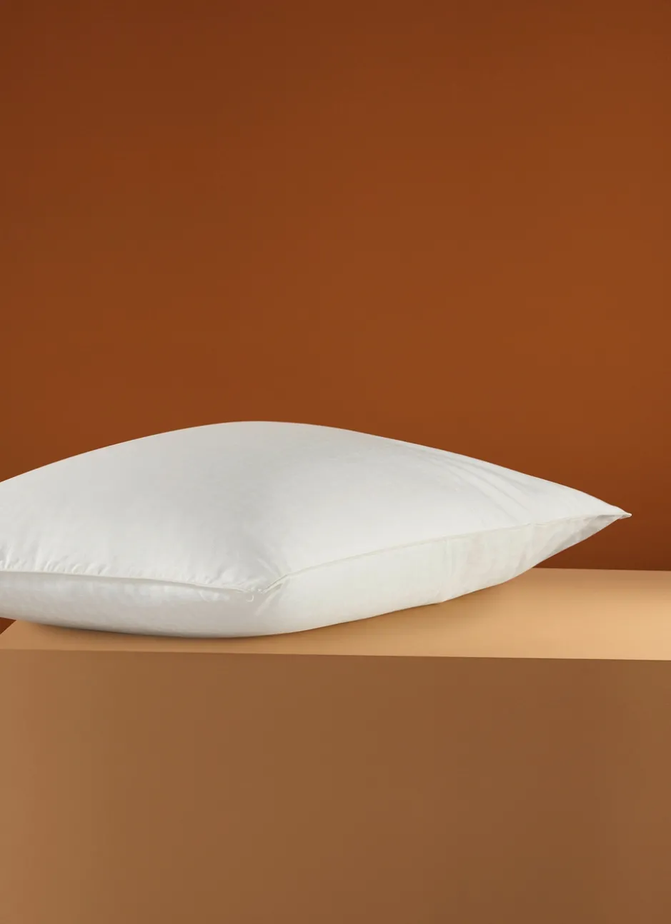 OREILLER EN PERCALE MOELLEUX ANTI-ACARIENS ÉCRU
