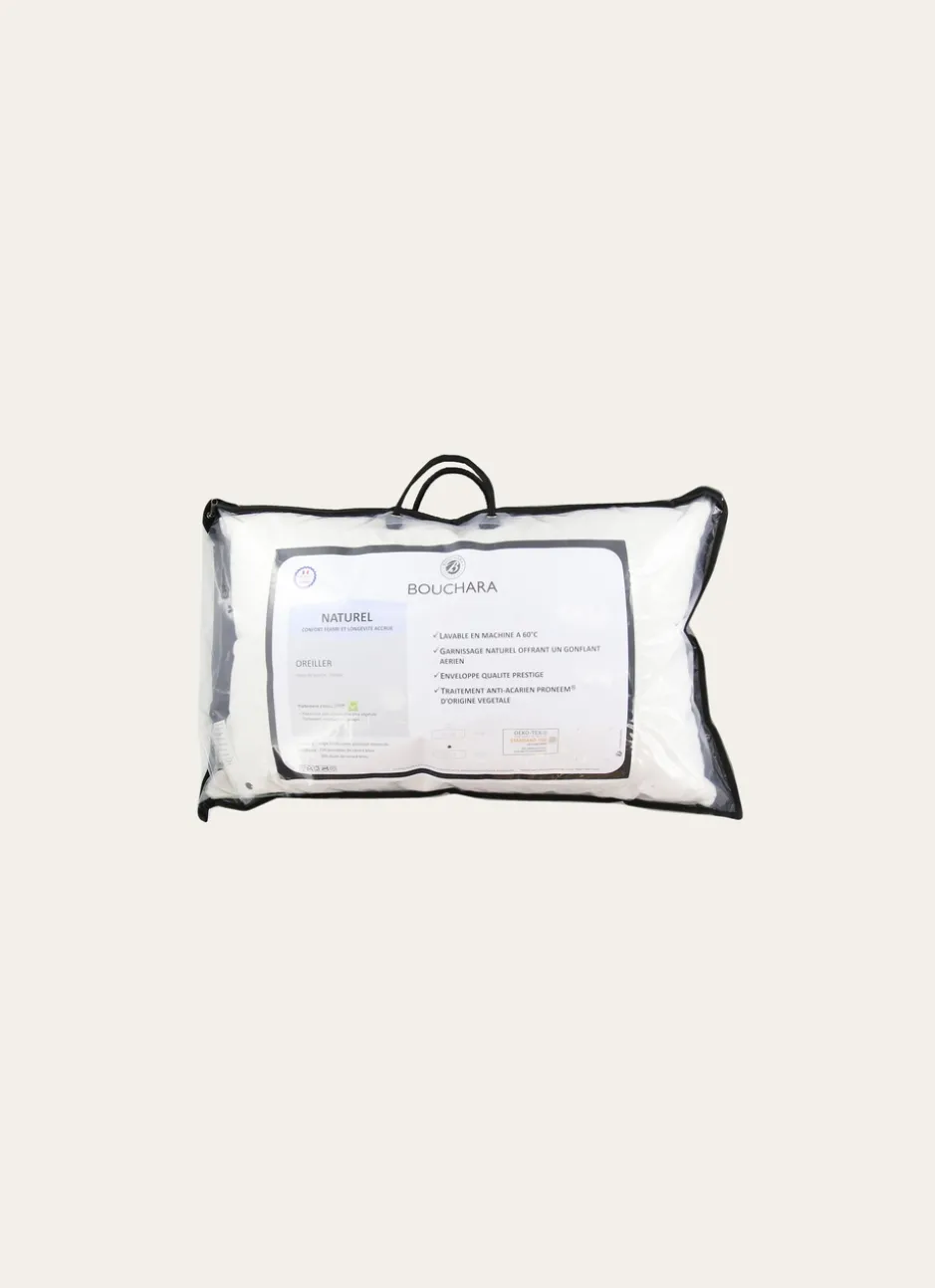 OREILLER RECTANGULAIRE NATUREL FERME ANTI-ACARIENS BLANC