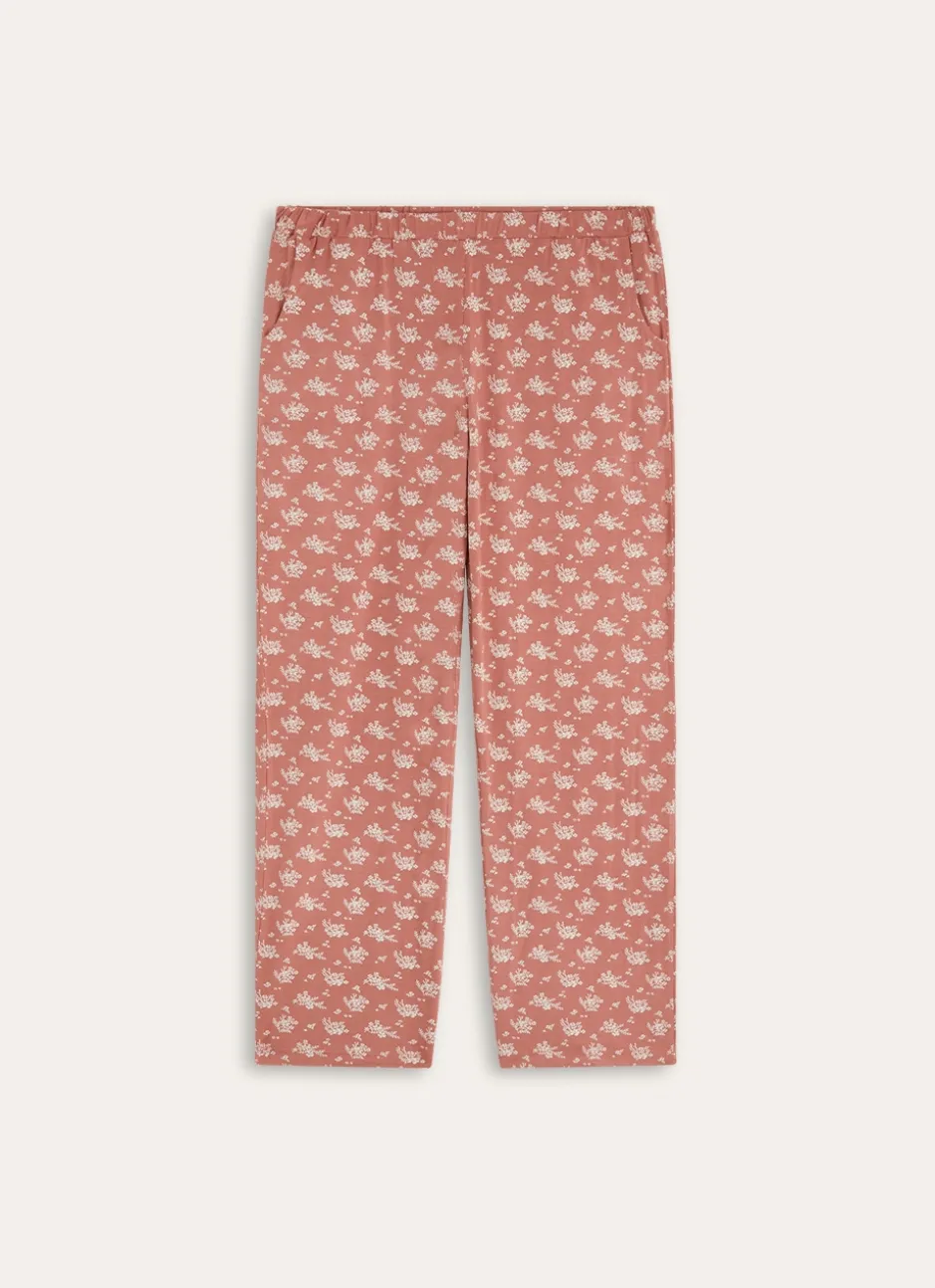 PANTALON BAS DE PYJAMA RIMA CORAIL