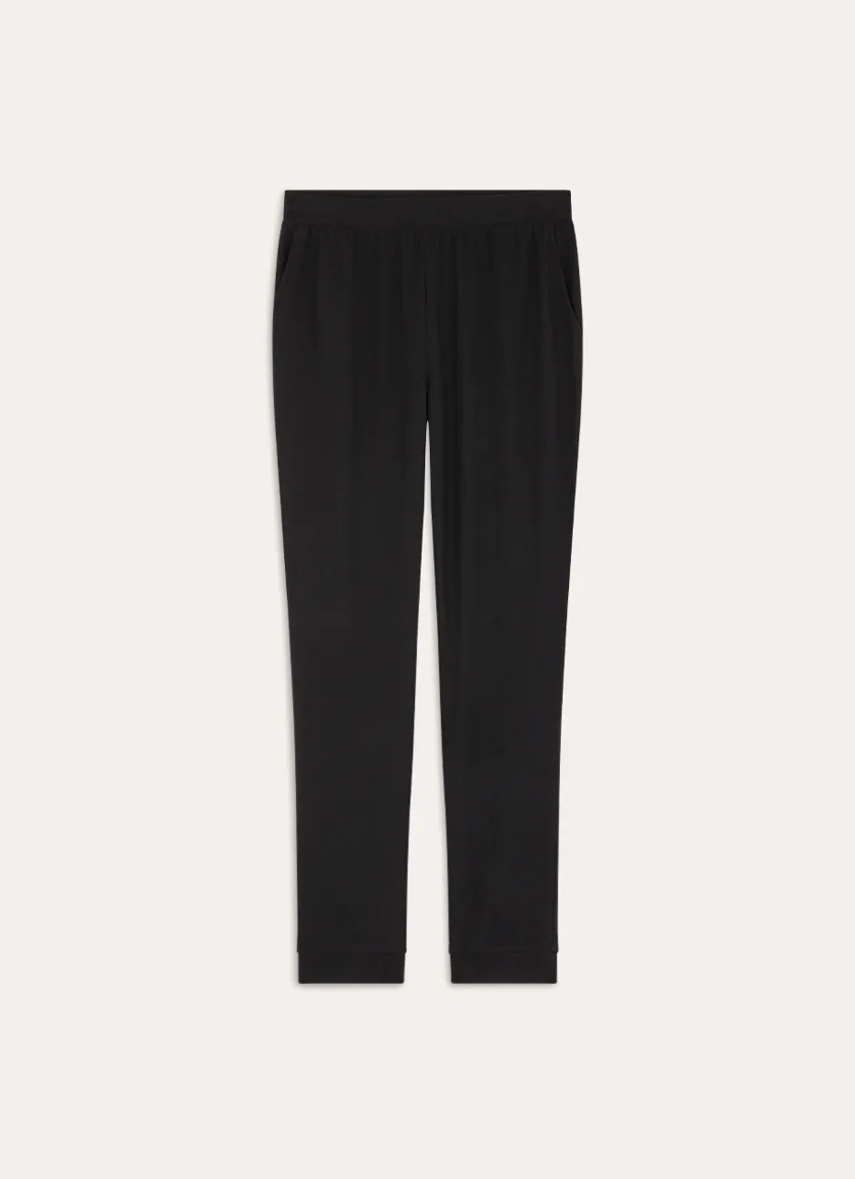 PANTALON DÉCONTRACTÉ EN MAILLE Noir